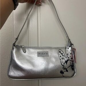 NWT Silver Disney Minnie Mouse Shoulder Bag Purse DANI Y2K Handbag